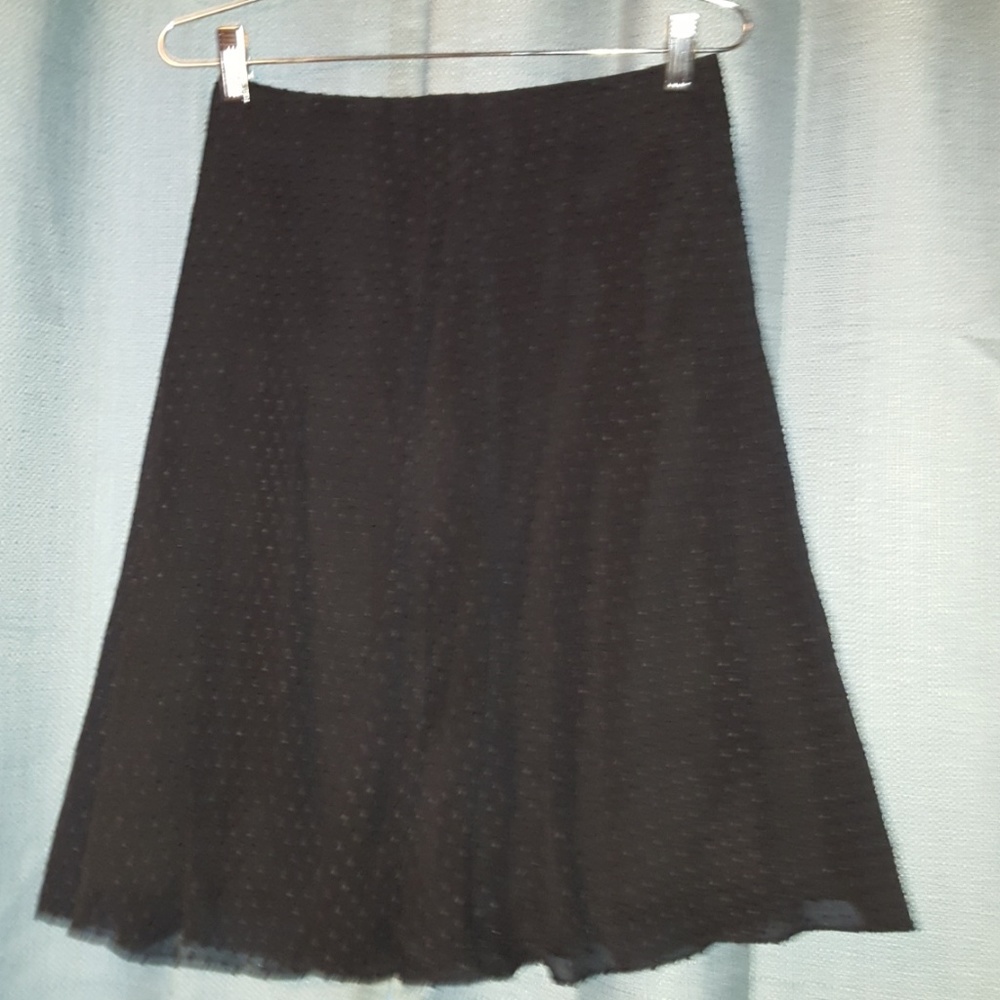 Club Monaco Black "Swiss Dot" skirt